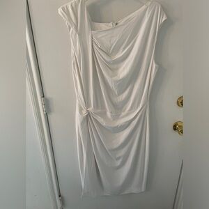 New York & Company faux wrap dress white size 18